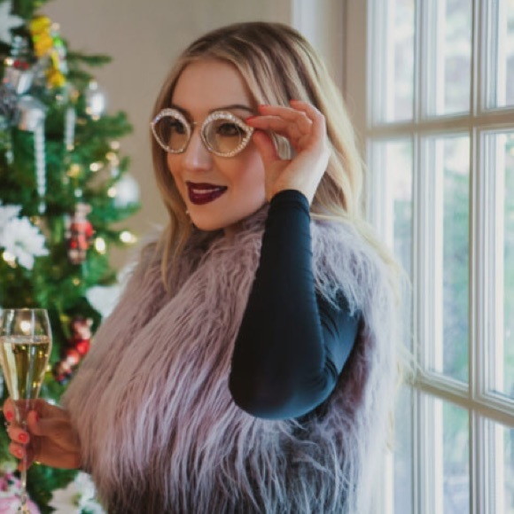 GUCCI Pink Crystal Lips Cateye Optical EyeGlasses - Picture 6 of 7